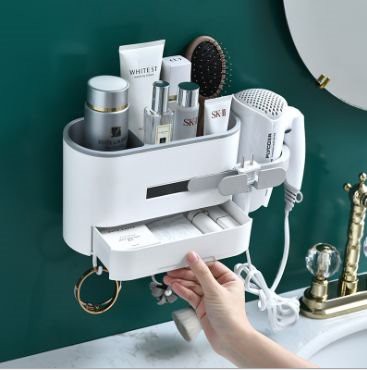Plastic Wall Mounted Hair Dryer Holder